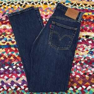 Levi’s 501 Dark Wash Classic Button Fly Denim Jeans